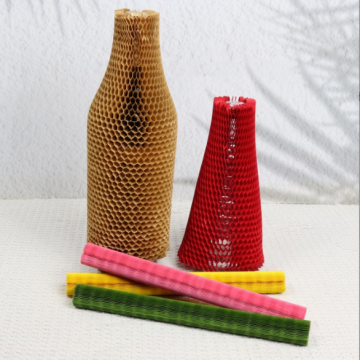 Honeycomb paper sleeve for red wine protection.